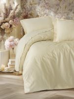 Спално бельо - Cotton Box „Bej“ – сатен 100% памук – 4 части за спалня