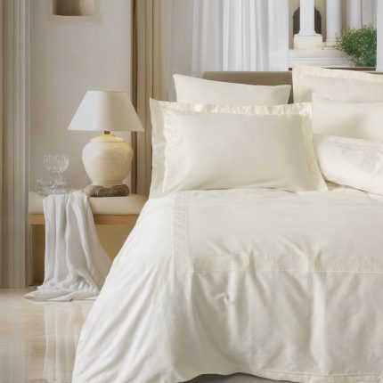 Спално бельо „Luxe Ekru“ Cotton box -6 части