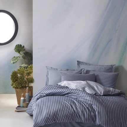 „Smart Bamboo Mavi“ Спален комплект Бамбуков Сатен – 6 части – за спалня-Cotton box