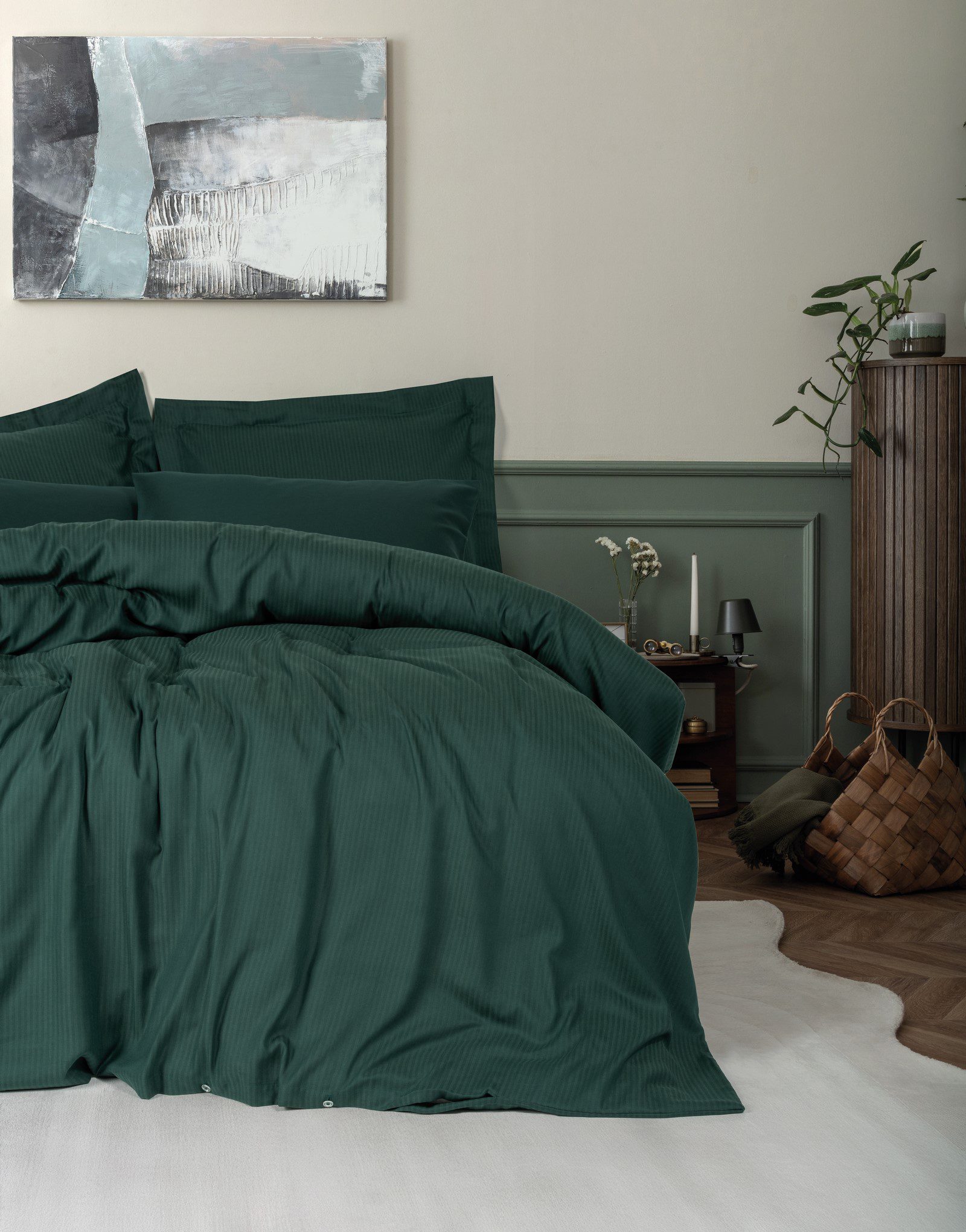 Petrol - Tensel Craft Nevresim Takimi Tensel Craft – Луксозен комплект спално бельо Lyocell + Памук - Petrol(Петрол) - Image 1