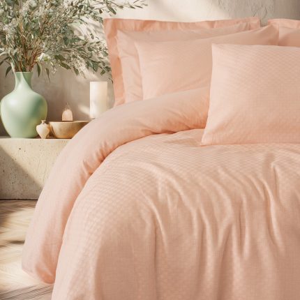 Спално бельо Cotton Box „Somon“ сьомга - Памук Ранфорс – 4 части