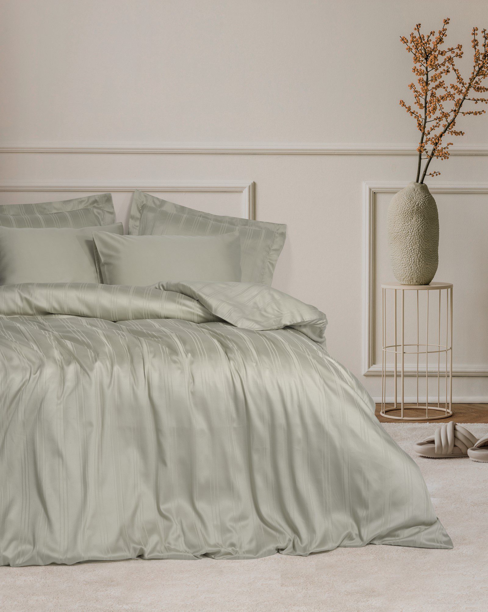 Stripe Bej - Smart Bambu Nevresim Takimi Спален комплект Smart Bamboo – Stripe Bej – 6 части – за двойно легло - Image 1