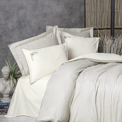 Спално бельо “Teresa Bej” – Elite Saten 300TC – Cotton Box- Памук сатен-6 части