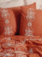 Спално бельо „Tiva Bej“-puff бродерия-Памук Ранфорс-6 части-Cotton Box - Image 2