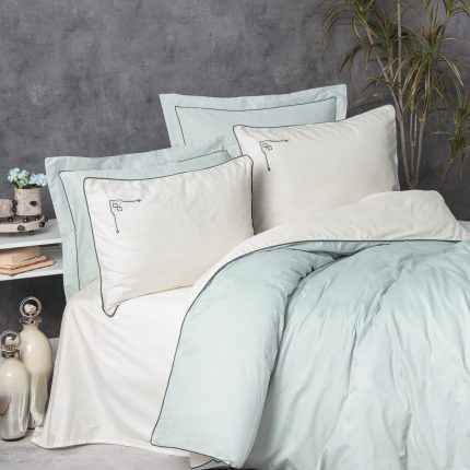 Спално бельо “Vanko Mint” – Elite Saten 300TC – Cotton Box- Памук сатен-6 части