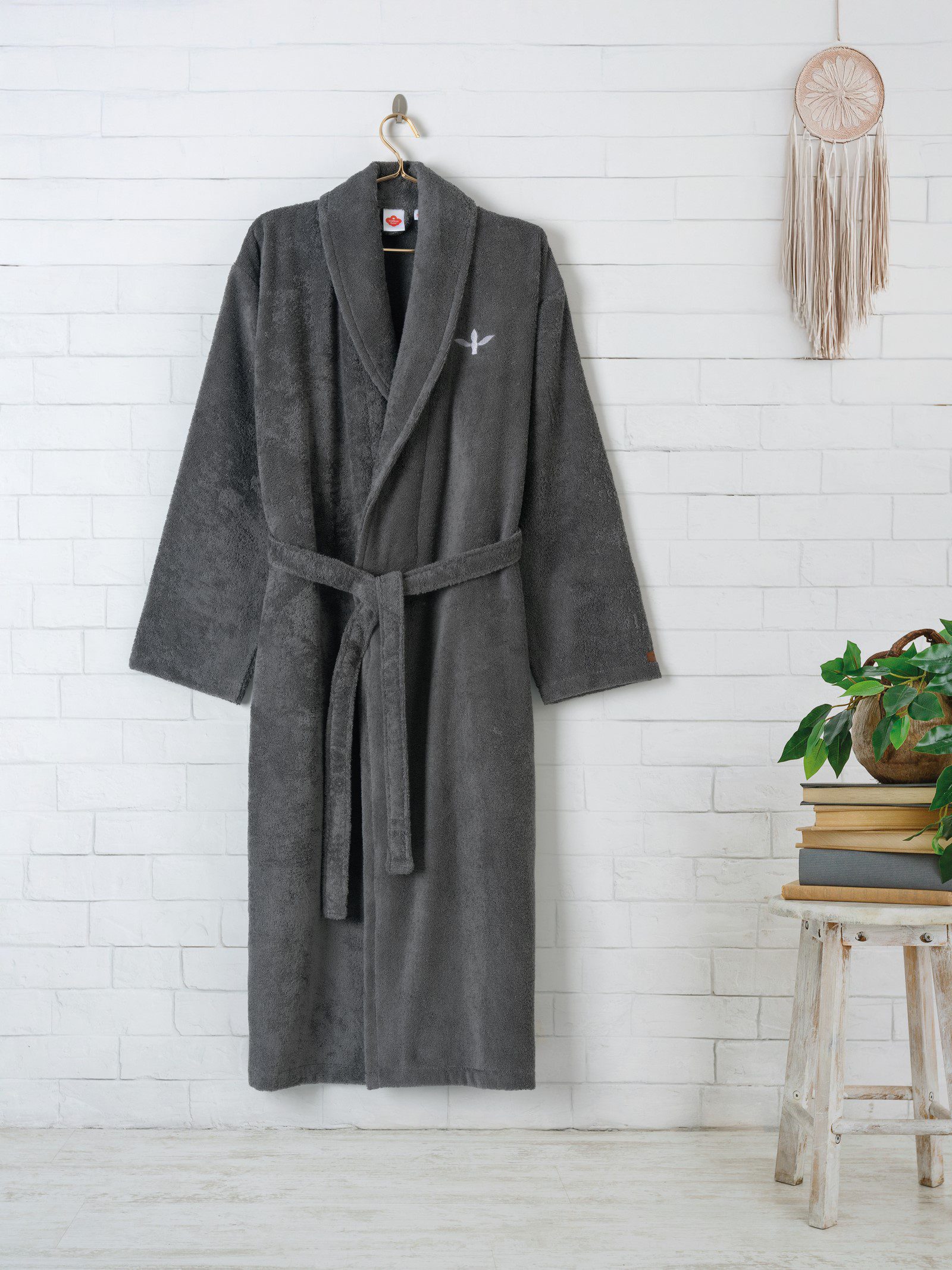 Zen (Antrasit) - Wellness Bornoz Unisex халат – Cotton Box – серия Zen – антрацит L/XL - Image 1