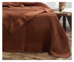 Покривало за спалня 240×260 см – 100% Памук – Waffle Texture – Cinnamon (Канела / Теракота) - Image 2