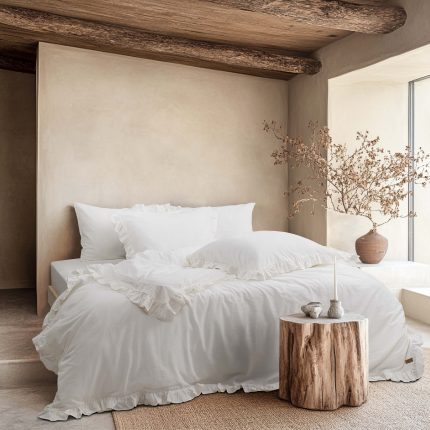 „Milagros Dove“ Спален комплект Памук Ранфорс – 4 части – за спалня