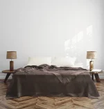 Покривало за спалня 240×260 см – 100% Памук – Waffle Texture – Stone-Kahve (Кафява гама)