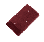 Hobby „Миг Любов“ 2 бр. Луксозни хавлиени кърпи от 100% микро памук - бордо с бледо розови сърца - Image 2