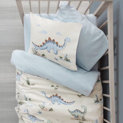 „Dinoro Mavi“ бебешки спален комплект – 100% памук ранфорс