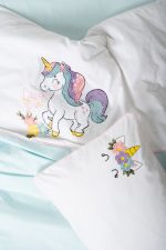 „Dolly Mint“ бебешки спален комплект с пънч бродерия – 100% памук ранфорс - Image 2