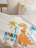 „Kiddo Krem“ бебешки спален комплект с пънч бродерия – 100% памук ранфорс - Image 2