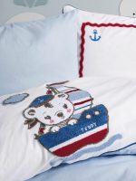 „Miniyo Mavi“ бебешки спален комплект с пънч бродерия – 100% памук ранфорс - Image 2