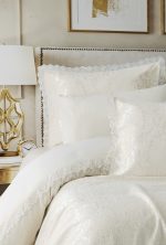 „Velora Krem“ Спален комплект с покривало – 7 части – Памук Ранфорс и Жакардово Покривало - Image 2