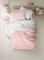 „Cuddly Bonic Beyaz“ бебешки спален комплект с бродерия – 100% памук ранфорс