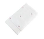 Hobby „Миг Любов“ 2 бр. Луксозни хавлиени кърпи от 100% микро памук - бяло с бледо розови сърца - Image 2