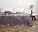 Покривало за спалня 240×260 см – 100% Памук – Waffle Texture – Iris (Пепелно лилаво / Пудра виолет) - Image 2
