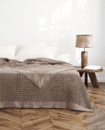 Покривало за спалня 240×260 см – 100% Памук – Waffle Texture – Mink (Тауп / Бежово-кафяв нюанс) - Image 2