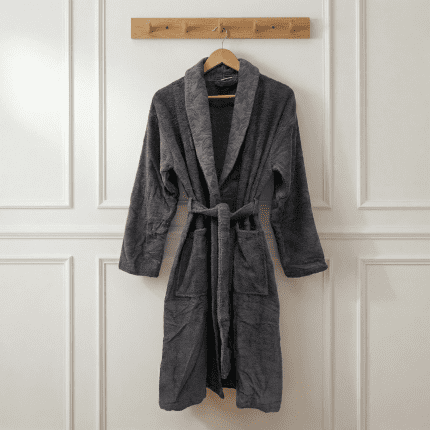 Унисекс  халат за баня– 100% памук – Антрацит