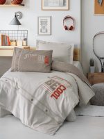 „Cool Kahve“ спален комплект Памук Ранфорс – 4 части – за единично легло