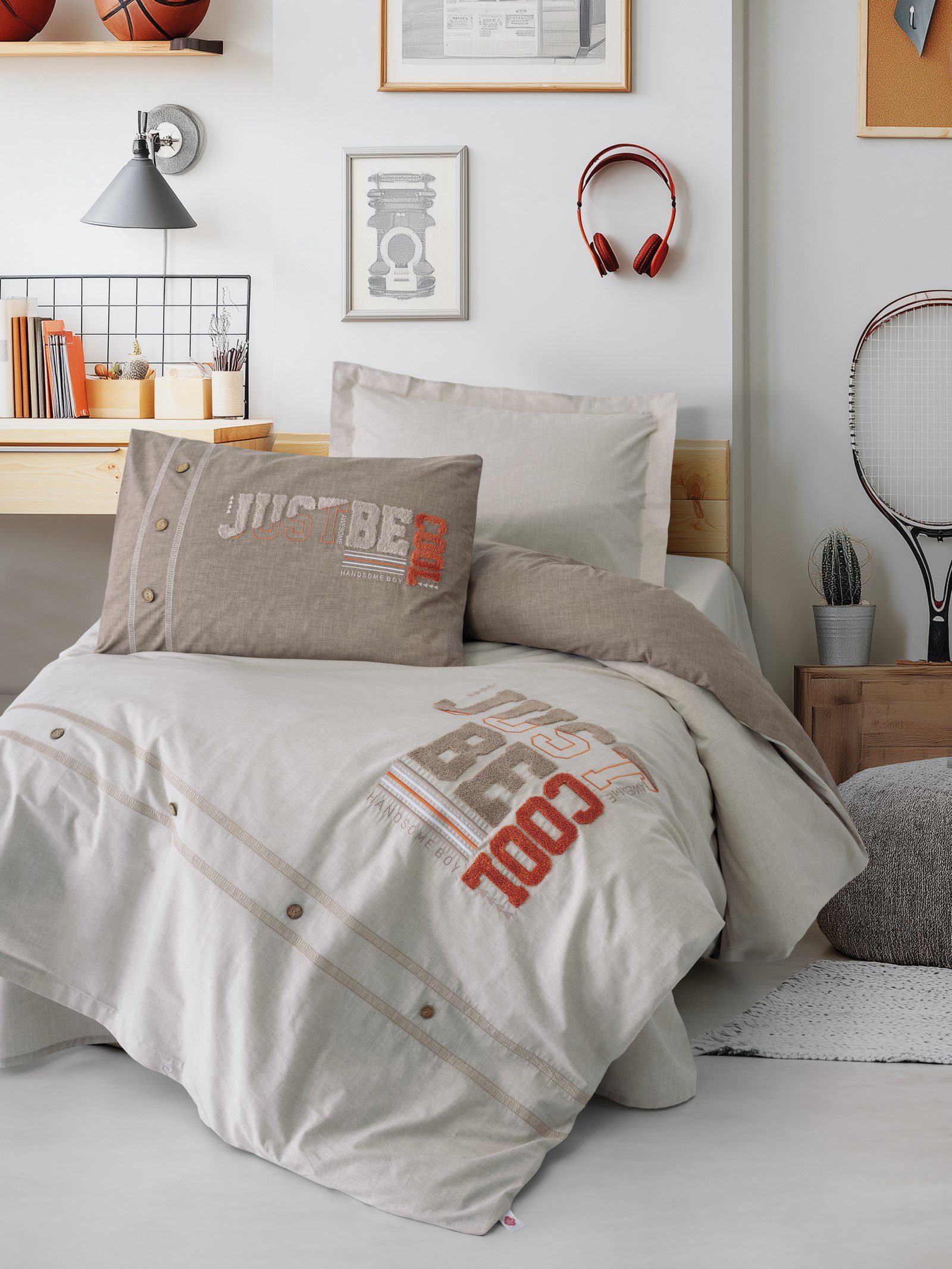 prod_1776105485618 „Cool Kahve“ спален комплект Памук Ранфорс – 4 части – за единично легло - Image 1