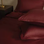 Class Луксозен спален комплект Памук Сатен – 6 части – Бордо (винен цвят) - Image 2