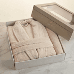 Дамски халат – 100% памук – Шампанско бежово - Image 3