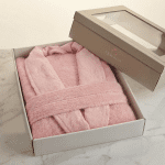 Дамски халат – 100% памук – Пудра розово - Image 3