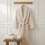 Мъжки комплект за баня – 100% памук – Бежов