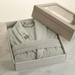 Дамски халат – 100% памук – Пастелно зелено - Image 3