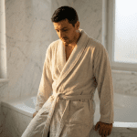 Унисекс комплект за баня – 100% памук – Бежов - Image 3