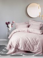 Жакардов сатенен спален комплект „Jana Pudra“ – Cotton Box – 6 части – 100% памук – пудра розово - Image 5
