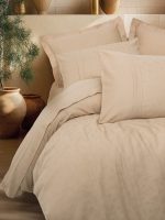 Жакардов сатенен спален комплект „Florita Beige“ – Cotton Box – 6 части – 100% памук - Image 14