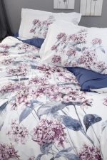 First Choice Спално бельо „Luanda Blue“ памучен сатен – 100% памук – 6 части – за спалня - Image 2