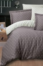 First Choice Спално бельо „Point Brown“ Памук Сатен – 6 части – за спалня - Image 2