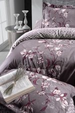 First Choice Спално бельо „Evan Lilac“ Памучен сатен – 6 части – за спалня - Image 2