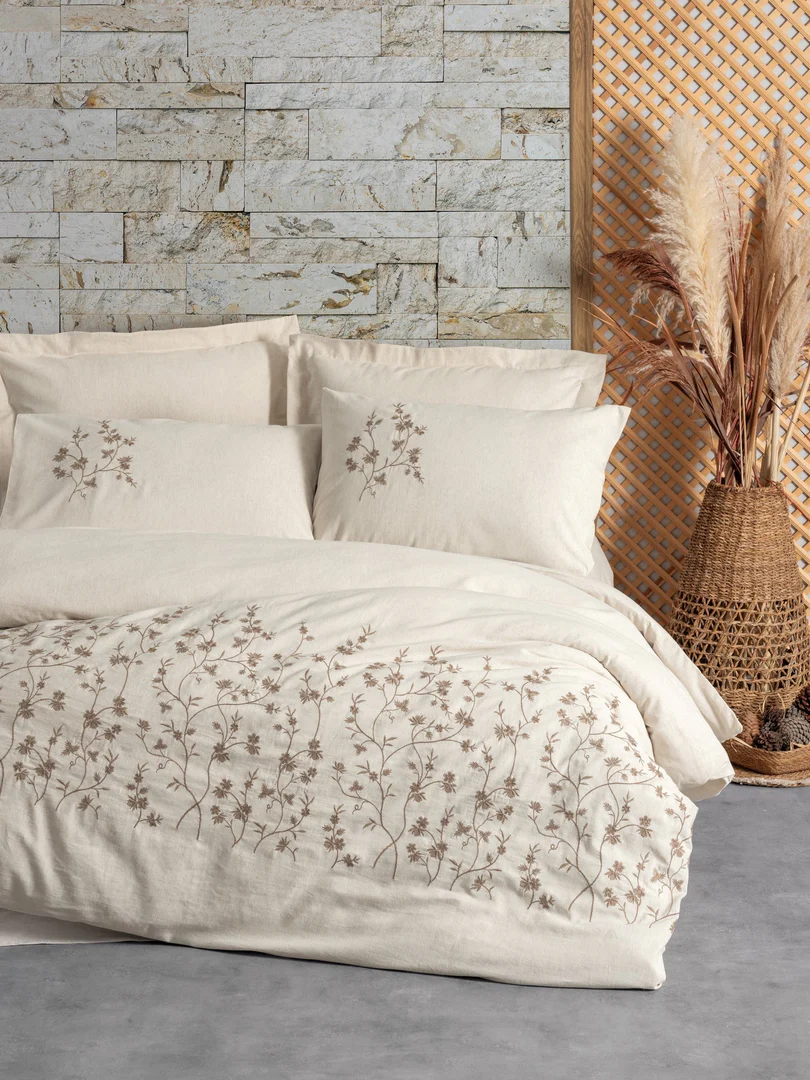 prod_3de9f539-905e-4ed0-bdc0-ba4c60cc36cd Cotton Box Спално бельо „Hemera“ Cotton Keten – 25% лен и 75% памук – 6 части – за двойно легло - Image 1