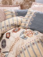 Cotton Box Спално бельо „Dakota Gri“ Ethnic Ranforce – 100% памук – 4 части – за спалня - Image 2
