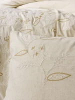 Cotton Box Спално бельо „Lapelis“ Cotton Keten – 25% лен и 75% памук – 6 части – за двойно легло - Image 2