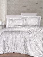 First Choice Спално бельо „Advina Champagne“ Памучен сатен – 7 части – за спалня с два плика - Image 2