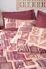 Cotton Box Спално бельо „Estilo Bordo“ Ethnic Ranforce – 100% памук – 4 части – за спалня - Image 2