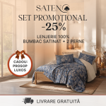 Промо комплект Cotton Box Спално бельо „Noctelle Bej“ Saten – 100% памук сатен – 6 части + 2 възглавници 50×70 см
