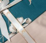 First Choice Спално бельо „Arya Turquoise“ Памучен сатен – 100% памук – 7 части – за спалня с две завивки - Image 2