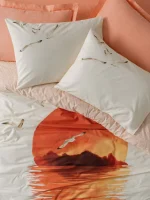 Cotton Box Спално бельо „Sunset Somon“ Maritime Ranforce – 100% памук – 3 части – за единично легло - Image 2