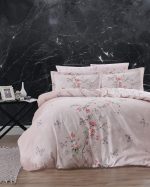 First Choice Спално бельо „Matilde Powder“ Памучен сатен – 7 части – за спалня с два плика - Image 2