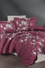 First Choice Спално бельо „Arya Rose“ Памучен сатен – 7 части – за спалня с два плика - Image 2