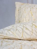 Cotton Box Луксозна покривка за легло „Destello Krem“ Кадифе с варак – 3 части – 250×240 см - Image 2