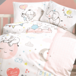 Clasy Бебешко спално бельо „Sweet Dreams V1 Pudra“ Ranforce – 100% памук – 4 части – за бебешко легло - Image 2