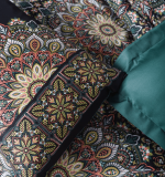 Cotton Box Спално бельо „Ornate Petrol“ Saten – 100% памук сатен – 6 части – за спалня - Image 2